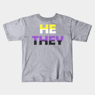 Nonbinary Flag He/They Kids T-Shirt